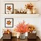 2-Pack 14" Fall Artificial Eucalyptus Plants – Potted Faux Greenery for Home, Office, Bathroom, Shelf, Desk, Coffee Table & Farmhouse Decor (Orange-large)